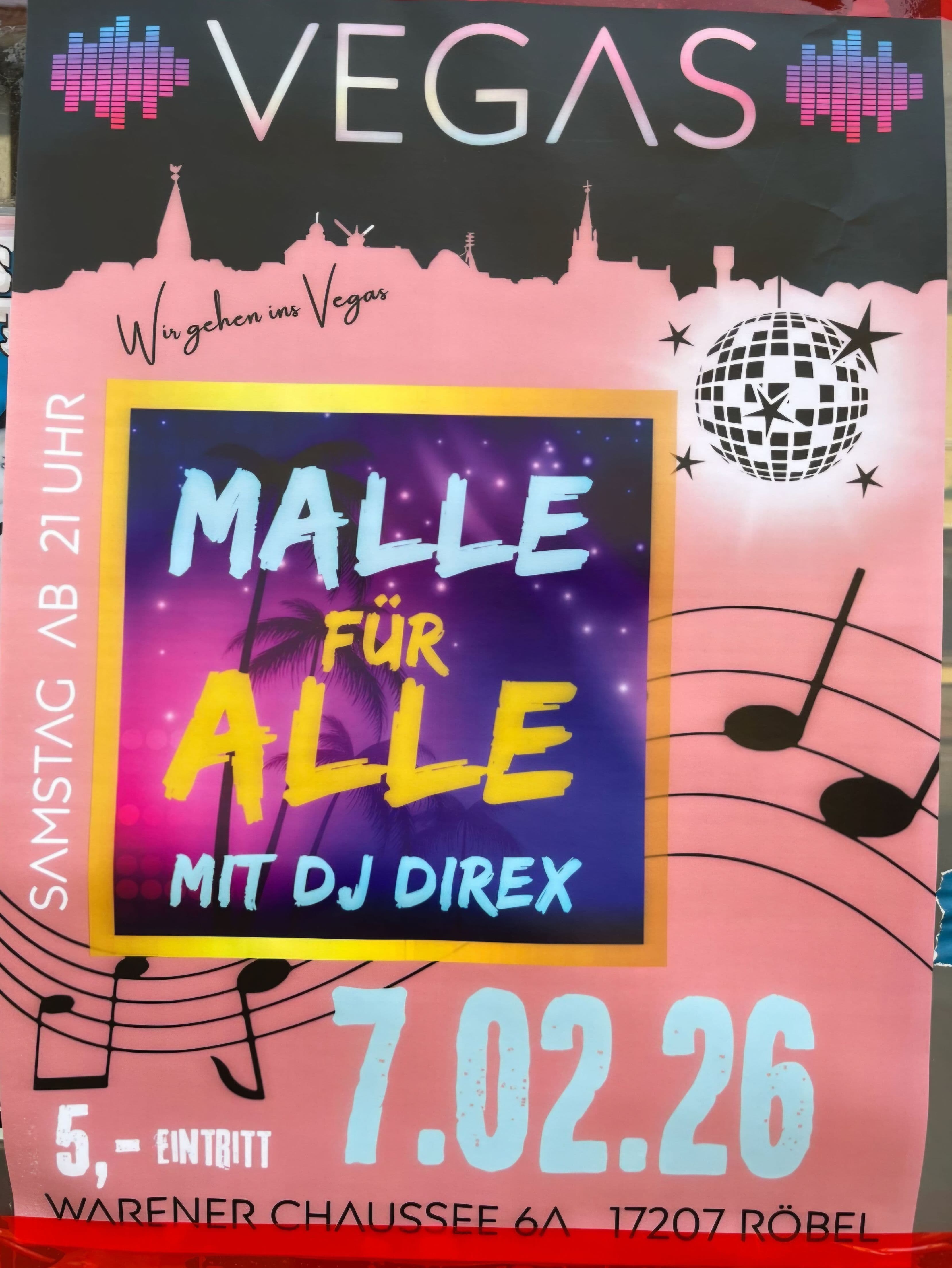 MALLE für ALLE mit DJ Direx