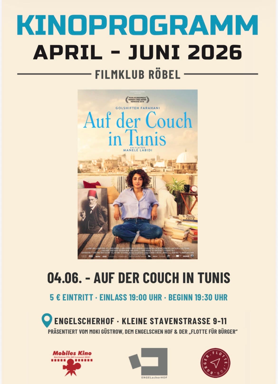 Filmklub Röbel: Auf der Couch in Tunis