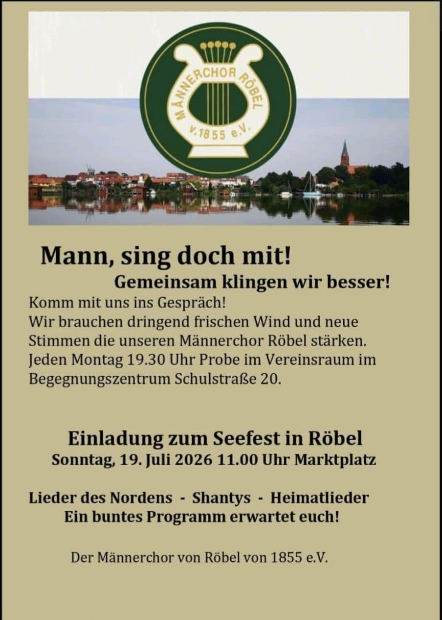 Einladung zum Seefest in Röbel