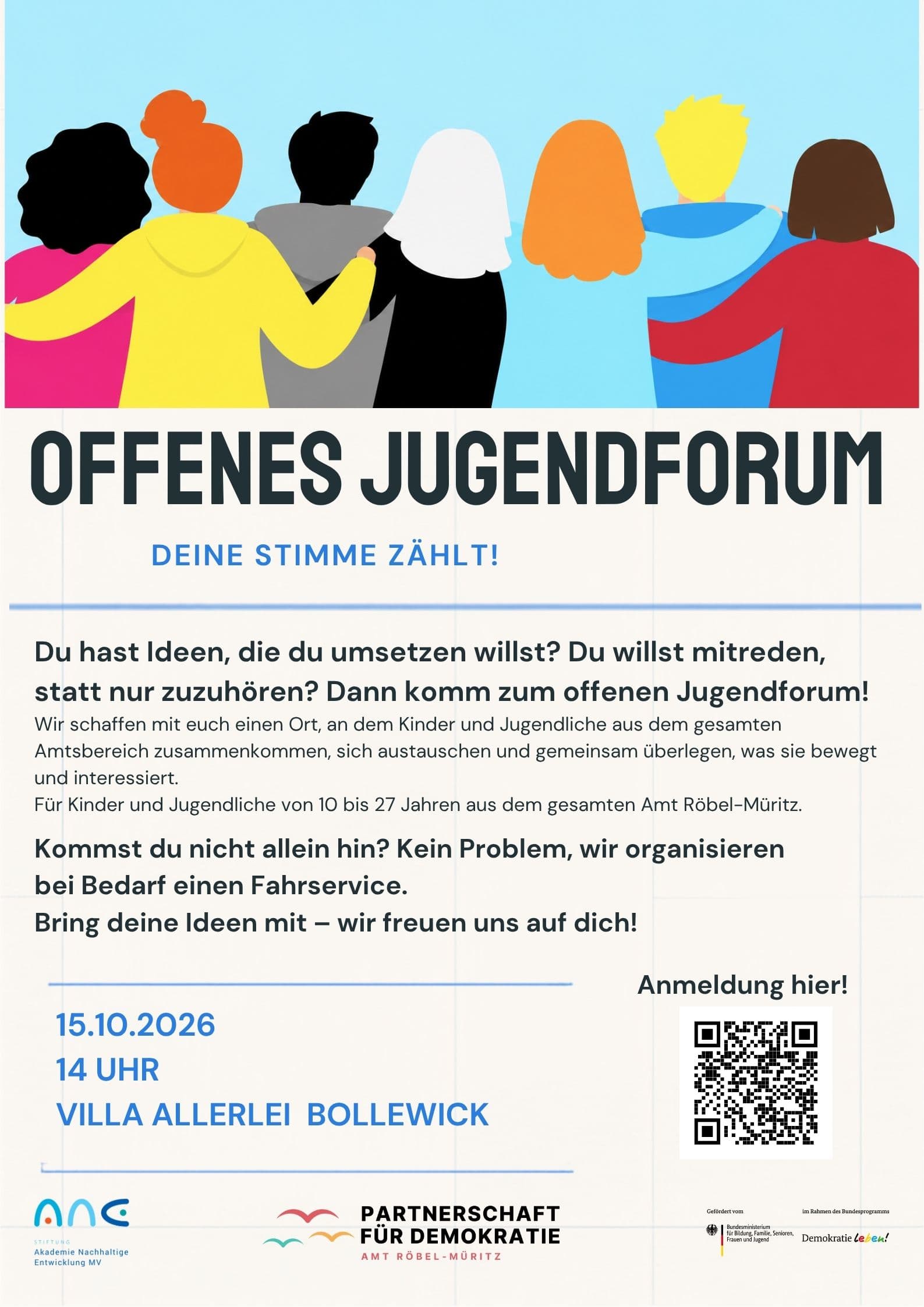 Offenes Jugendforum im Amt Röbel-Müritz - Deine Stimme zählt!