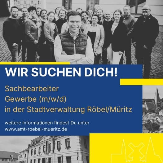 die STADT RÖBEL sucht Sachbearbeiter für ...