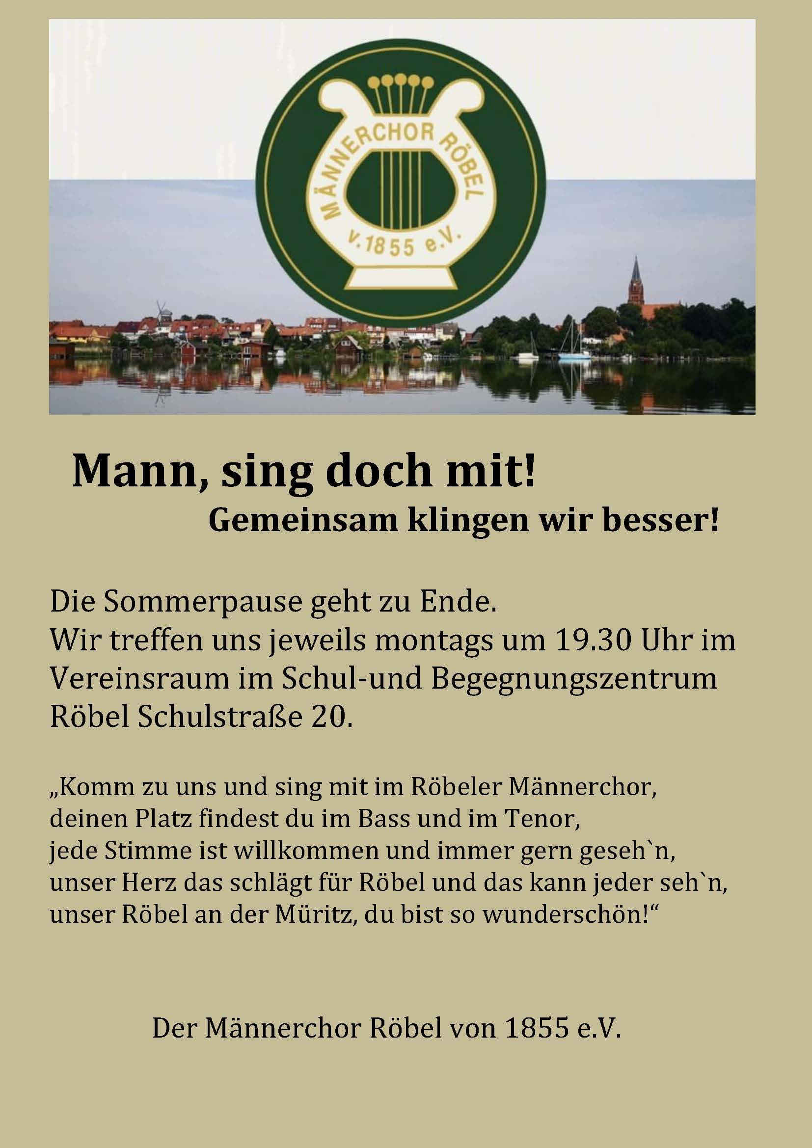 Mann, sing doch mit! Gemeinsam klingen wir besser!