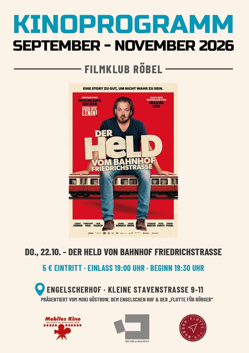 Filmklub Röbel präsentiert "Der Held von Bahnhof Friedrichstrasse"